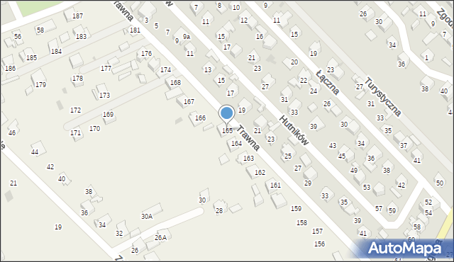 Szewna, Trawna, 165, mapa Szewna