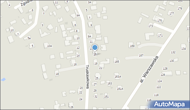 Tarnobrzeg, Truskawkowa, 15, mapa Tarnobrzegu