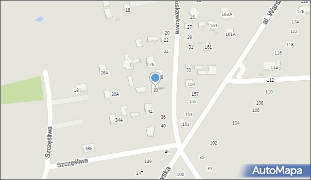 Tarnobrzeg, Truskawkowa, 30, mapa Tarnobrzegu