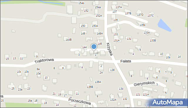 Tarnów, Traktorowa, 1A, mapa Tarnów