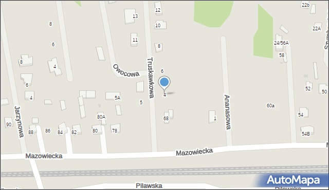 Tłuszcz, Truskawkowa, 4, mapa Tłuszcz