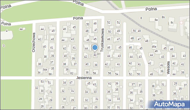 Toruń, Truskawkowa, 41, mapa Torunia