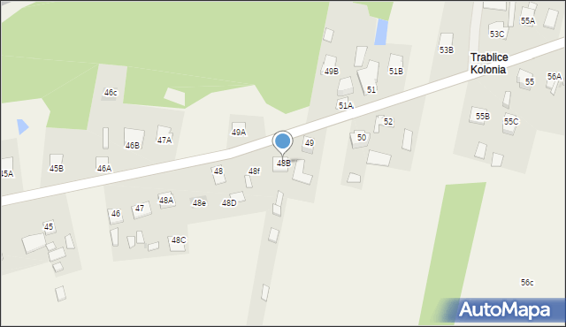 Trablice, Trablice, 48B, mapa Trablice