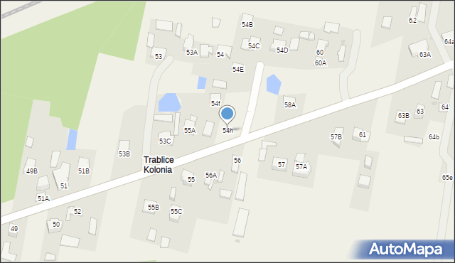 Trablice, Trablice, 54h, mapa Trablice
