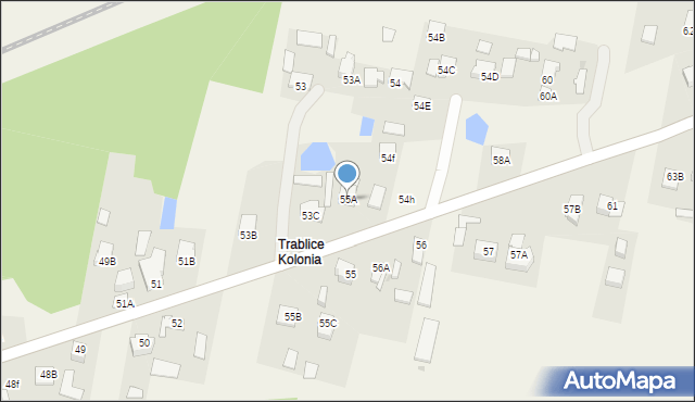 Trablice, Trablice, 55A, mapa Trablice