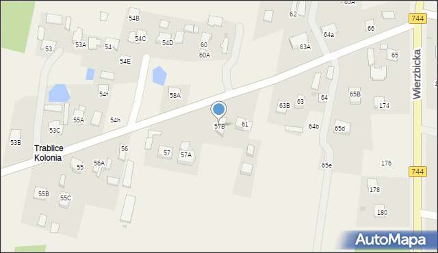 Trablice, Trablice, 57B, mapa Trablice