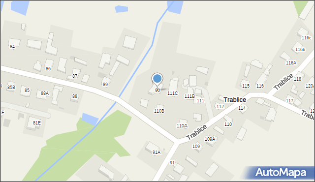 Trablice, Trablice, 90, mapa Trablice