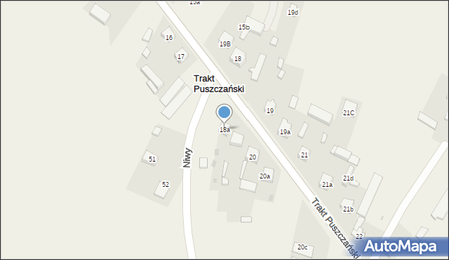 Trakt Puszczański, Trakt Puszczański, 18a, mapa Trakt Puszczański