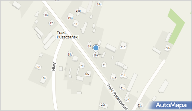 Trakt Puszczański, Trakt Puszczański, 19a, mapa Trakt Puszczański