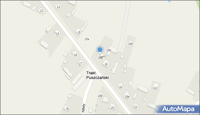 Trakt Puszczański, Trakt Puszczański, 19B, mapa Trakt Puszczański