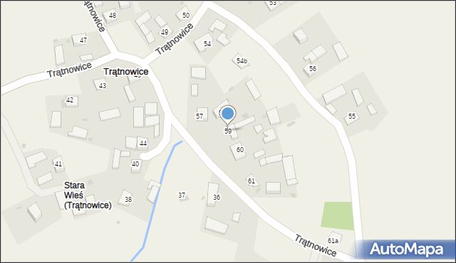 Trątnowice, Trątnowice, 59, mapa Trątnowice