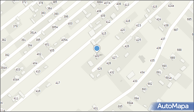 Trawniki, Trawniki, 421, mapa Trawniki