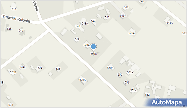 Trawniki, Trawniki, 550C, mapa Trawniki