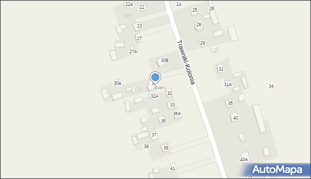 Trawniki-Kolonia, Trawniki-Kolonia, 30c, mapa Trawniki-Kolonia