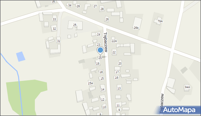 Trębaczew, Trębaczew, 21, mapa Trębaczew