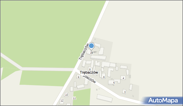 Trębaczów, Trębaczów, 18, mapa Trębaczów