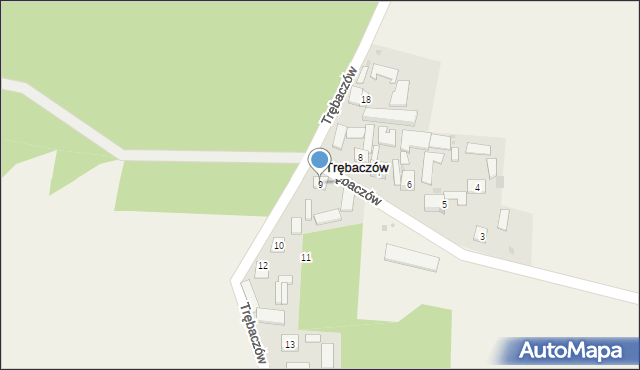 Trębaczów, Trębaczów, 9, mapa Trębaczów