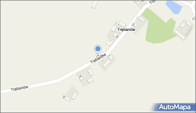 Trębanów, Trębanów, 17a, mapa Trębanów