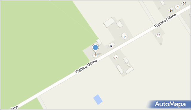 Trębice Górne, Trębice Górne, 36, mapa Trębice Górne