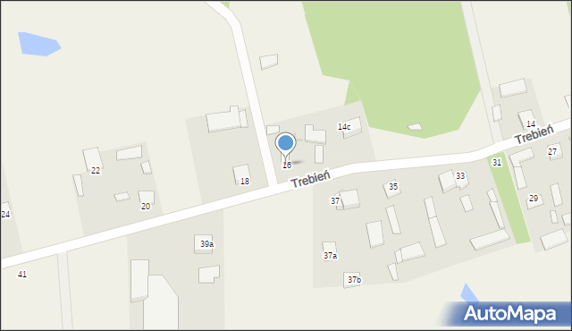 Trebień, Trebień, 16, mapa Trebień