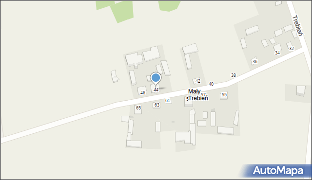 Trebień, Trebień, 44, mapa Trebień