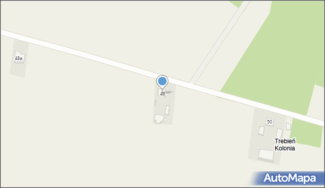 Trebień, Trebień, 48, mapa Trebień
