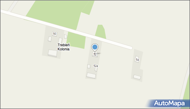 Trebień, Trebień, 52, mapa Trebień