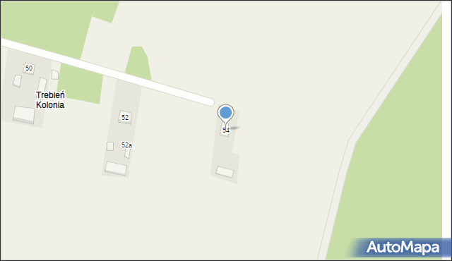 Trebień, Trebień, 54, mapa Trebień