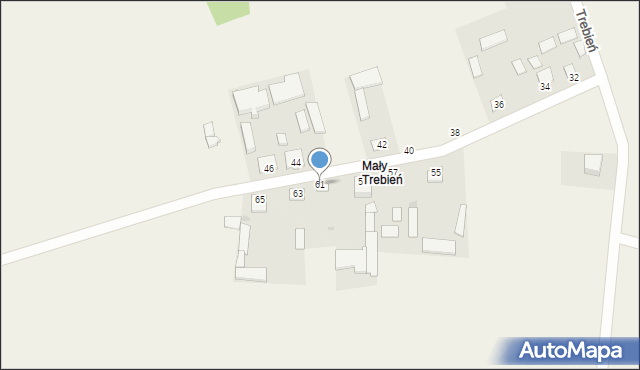 Trebień, Trebień, 61, mapa Trebień