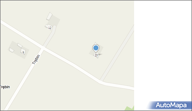 Trębin, Trębin, 13, mapa Trębin