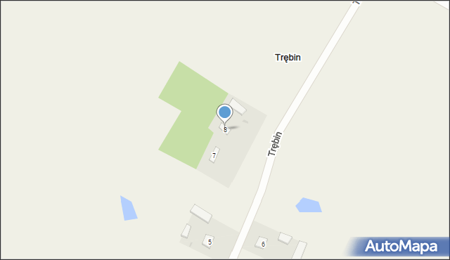 Trębin, Trębin, 8, mapa Trębin