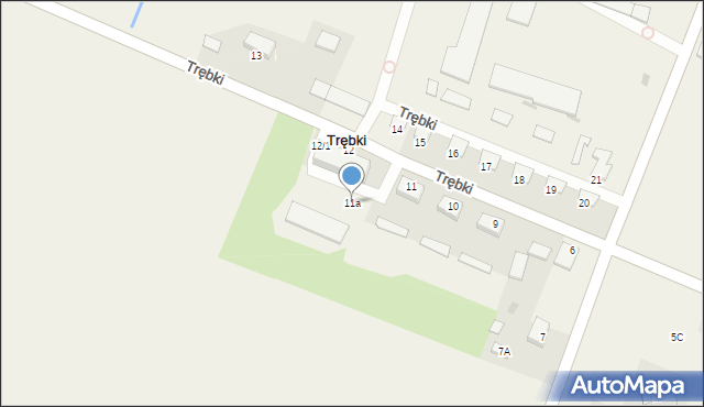 Trębki, Trębki, 11a, mapa Trębki