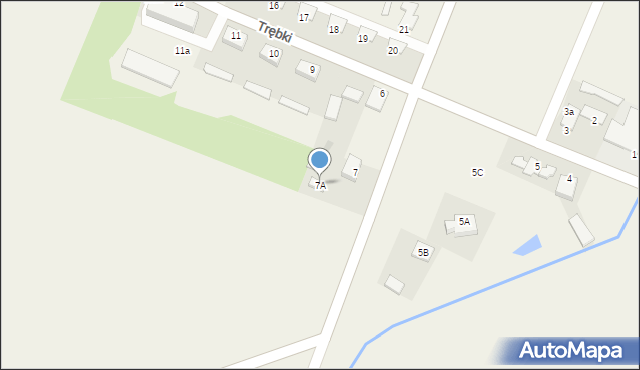 Trębki, Trębki, 7A, mapa Trębki