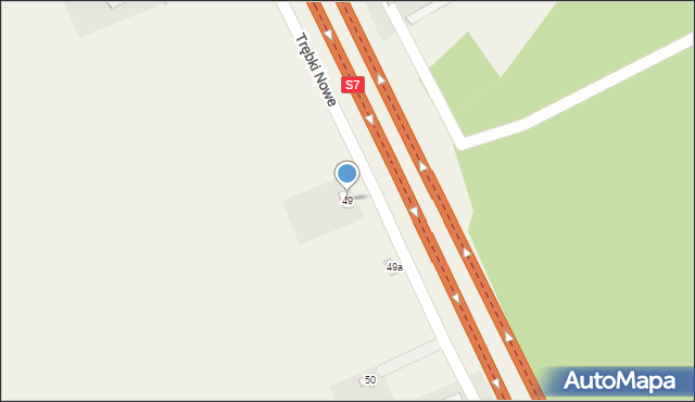 Trębki Nowe, Trębki Nowe, 49, mapa Trębki Nowe