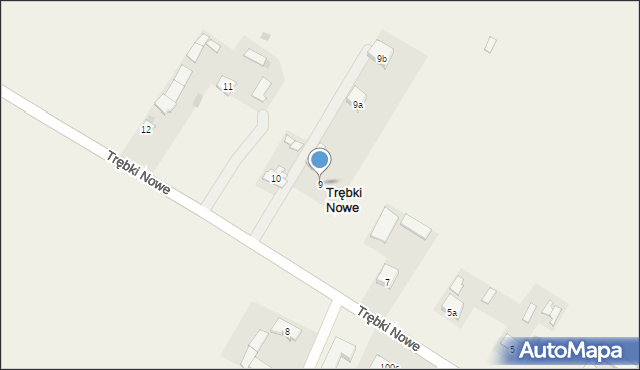 Trębki Nowe, Trębki Nowe, 9, mapa Trębki Nowe