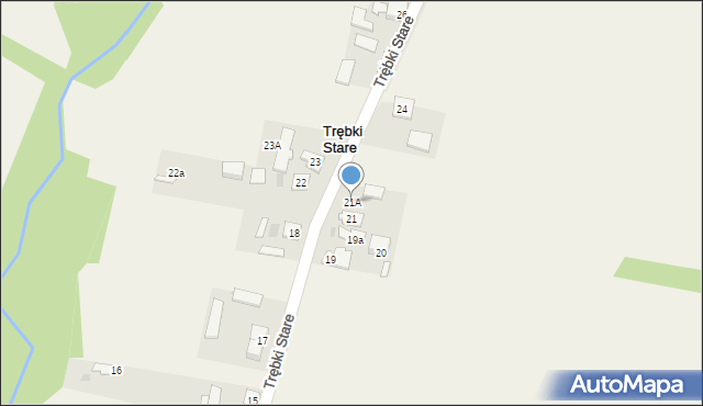 Trębki Stare, Trębki Stare, 21A, mapa Trębki Stare