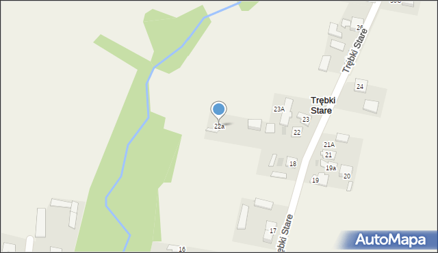 Trębki Stare, Trębki Stare, 22a, mapa Trębki Stare