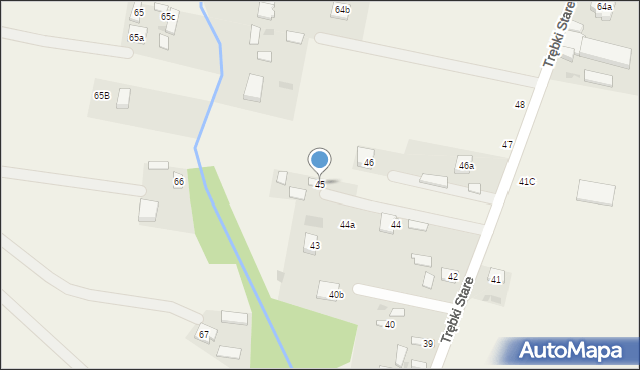 Trębki Stare, Trębki Stare, 45, mapa Trębki Stare