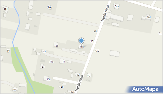 Trębki Stare, Trębki Stare, 46a, mapa Trębki Stare