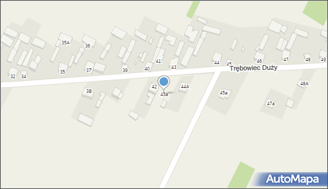 Trębowiec Duży, Trębowiec Duży, 43a, mapa Trębowiec Duży