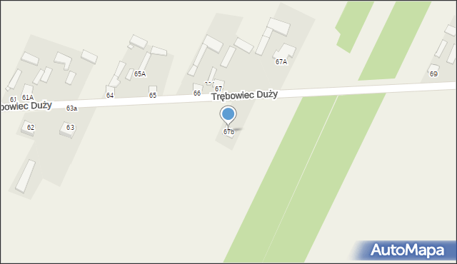 Trębowiec Duży, Trębowiec Duży, 67b, mapa Trębowiec Duży