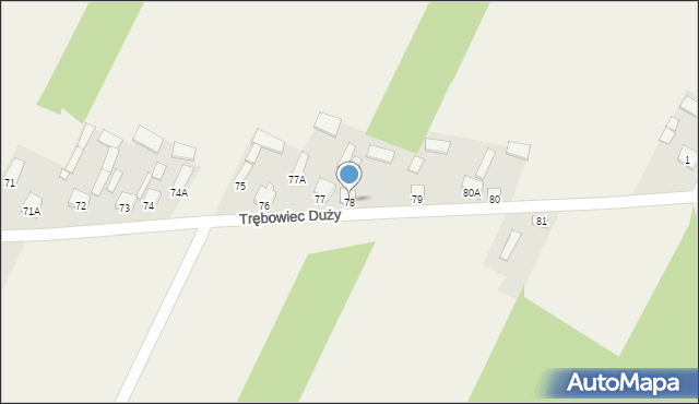 Trębowiec Duży, Trębowiec Duży, 78, mapa Trębowiec Duży