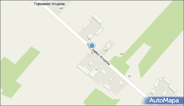 Trębowiec-Krupów, Trębowiec-Krupów, 12, mapa Trębowiec-Krupów