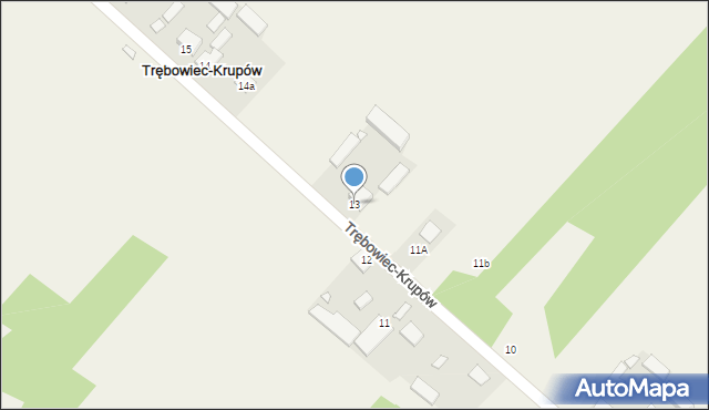 Trębowiec-Krupów, Trębowiec-Krupów, 13, mapa Trębowiec-Krupów