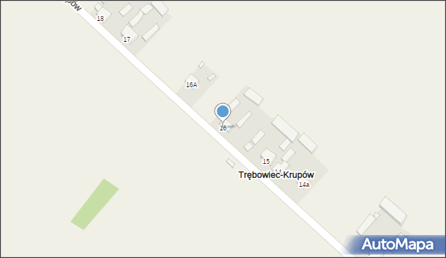 Trębowiec-Krupów, Trębowiec-Krupów, 16, mapa Trębowiec-Krupów