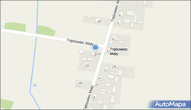 Trębowiec Mały, Trębowiec Mały, 12, mapa Trębowiec Mały