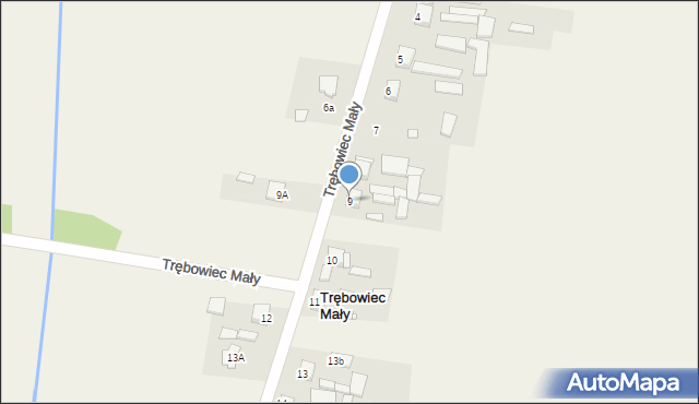 Trębowiec Mały, Trębowiec Mały, 9, mapa Trębowiec Mały