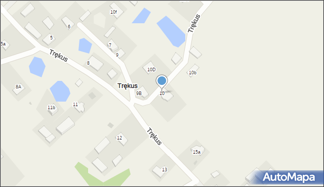 Trękus, Trękus, 10, mapa Trękus