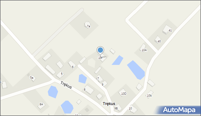 Trękus, Trękus, 10f, mapa Trękus