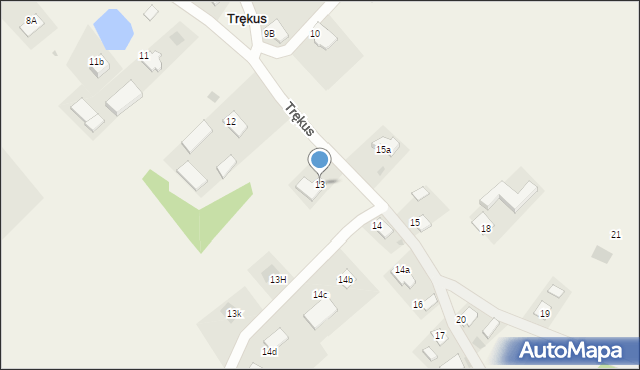 Trękus, Trękus, 13, mapa Trękus